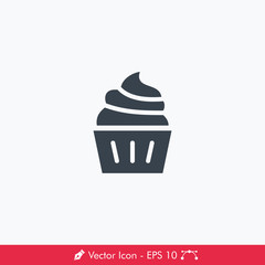 Cupcake Icon / Vector
