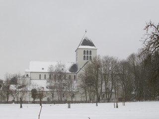 Benediktinerabtei Kornelim&uuml;nster im Schnee / Winter