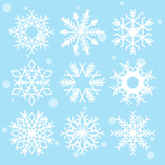 Snowflakes isolated Vector clipart