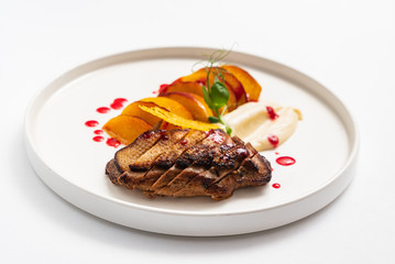 duck with celery puree