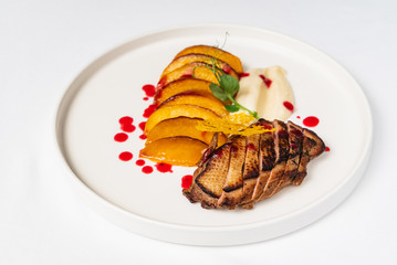 duck with celery puree