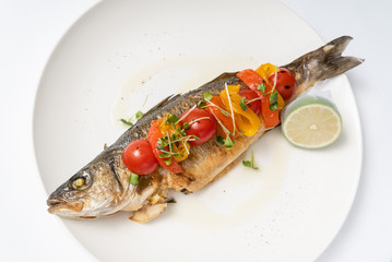 roasted fish with vegetables
