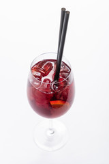 summer cocktail with fruits