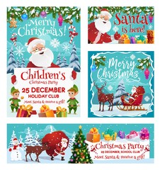 Santa Claus, Merry Christmas party invitation
