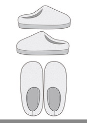 Shoes fashion flat technical drawing template