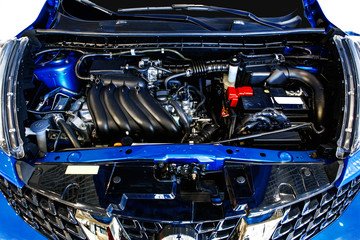 car engine in close-up