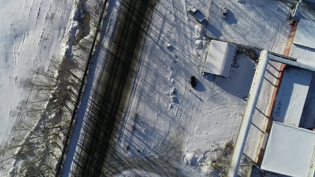 Winter landscape, aerial