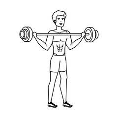 strong man lifting weight