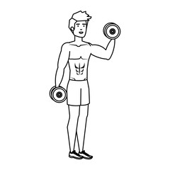 strong man lifting weight