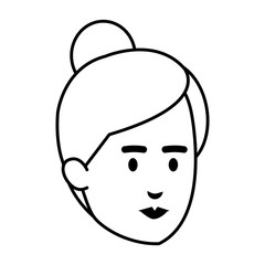 beautiful woman head avatar character