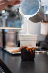 coffee morning in mini cafe make me fresh
