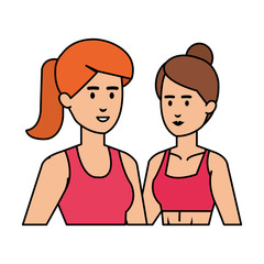 athletic girls sporting characters