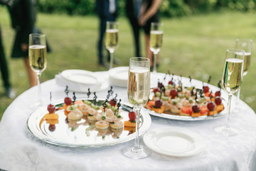 table with food
