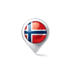 Norway flag, vector illustration on a white background