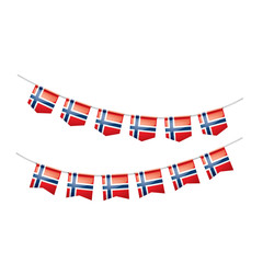 Obraz premium Norway flag, vector illustration on a white background