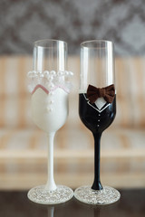 two glasses of champagne