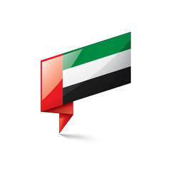 United Arab Emirates flag, vector illustration on a white background