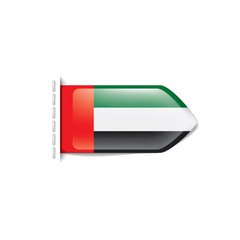 United Arab Emirates flag, vector illustration on a white background