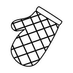 kitchen glove isolated icon