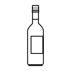 wine bottle isolated icon