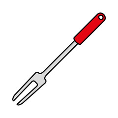 fork grill cutlery icon