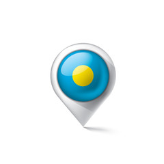 Palau flag, vector illustration on a white background
