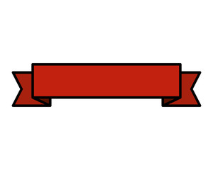 ribbon frame isolated icon