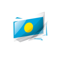 Palau flag, vector illustration on a white background