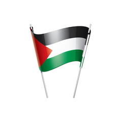 Palestine flag, vector illustration on a white background