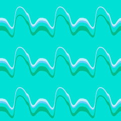 Seamless pattern background with multi-colored wavy lines.
