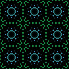 Seamless abstract pattern background with a variety of colored circles.