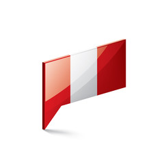 Peru flag, vector illustration on a white background