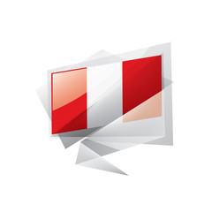 Peru flag, vector illustration on a white background