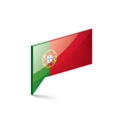Portugal flag, vector illustration on a white background