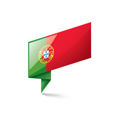 Fototapeta premium Portugal flag, vector illustration on a white background