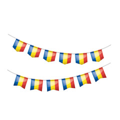 Fototapeta na wymiar Romania flag, vector illustration on a white background