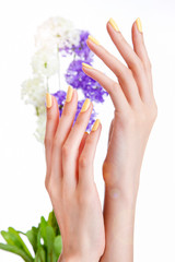 Fototapeta premium a woman's nail, designed with nail art