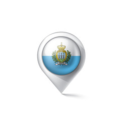 San Marino flag, vector illustration on a white background