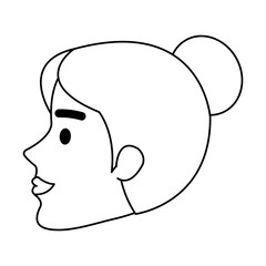 beautiful woman head avatar character