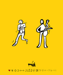 음악회 포스터 / 손으로 그린 음악 일러스트