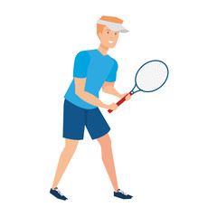 Obraz na płótnie Canvas avatar man playing tennis
