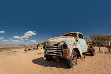 Abandoned cars in Solitaire, Namibia Africa