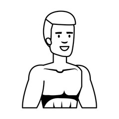 athletic man shirtless character