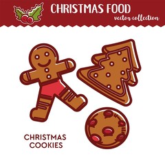 Christmas food or snack, gingerbread cookies, festive culinary