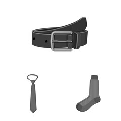 Vector illustration of man and clothing sign. Set of man and wear stock symbol for web.