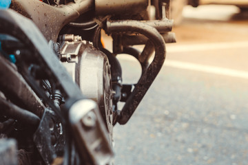 Fototapeta na wymiar motorcycle engine close-up