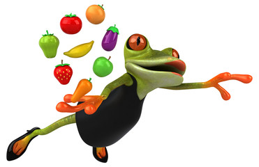 Fun frog - 3D Illustration