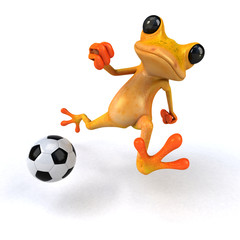 Fun frog - 3D Illustration