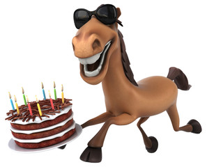 Fun horse - 3D Illustration © Julien Tromeur