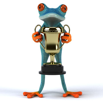 Fun frog - 3D Illustration